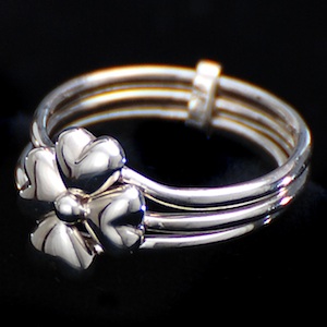 CLOVER HEART PUZZLE RING Rasnick Jewelry